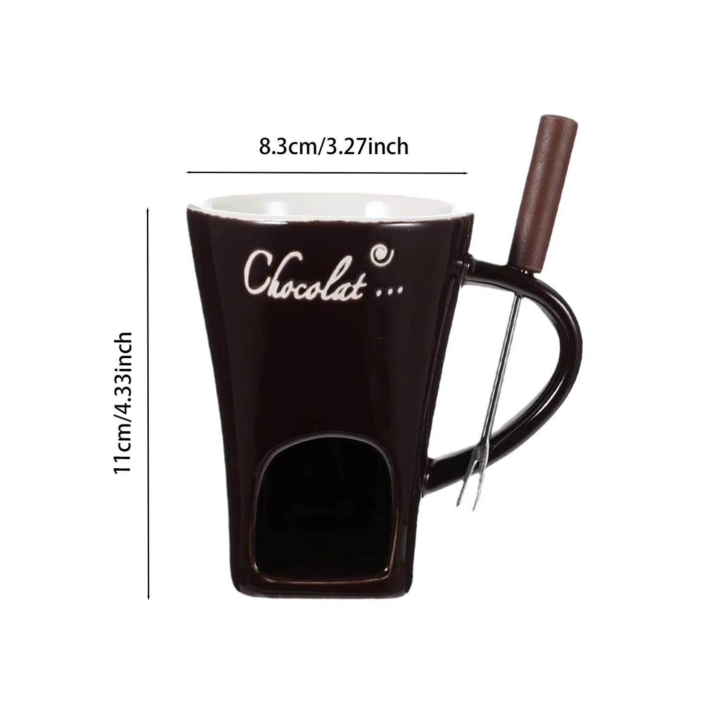 Fondue Mug Set Personal Mini Fondue Pots Chocolate Cheese Ice Cream Fondue Maker Kit Individual Butter Melter Cup Small Warmer